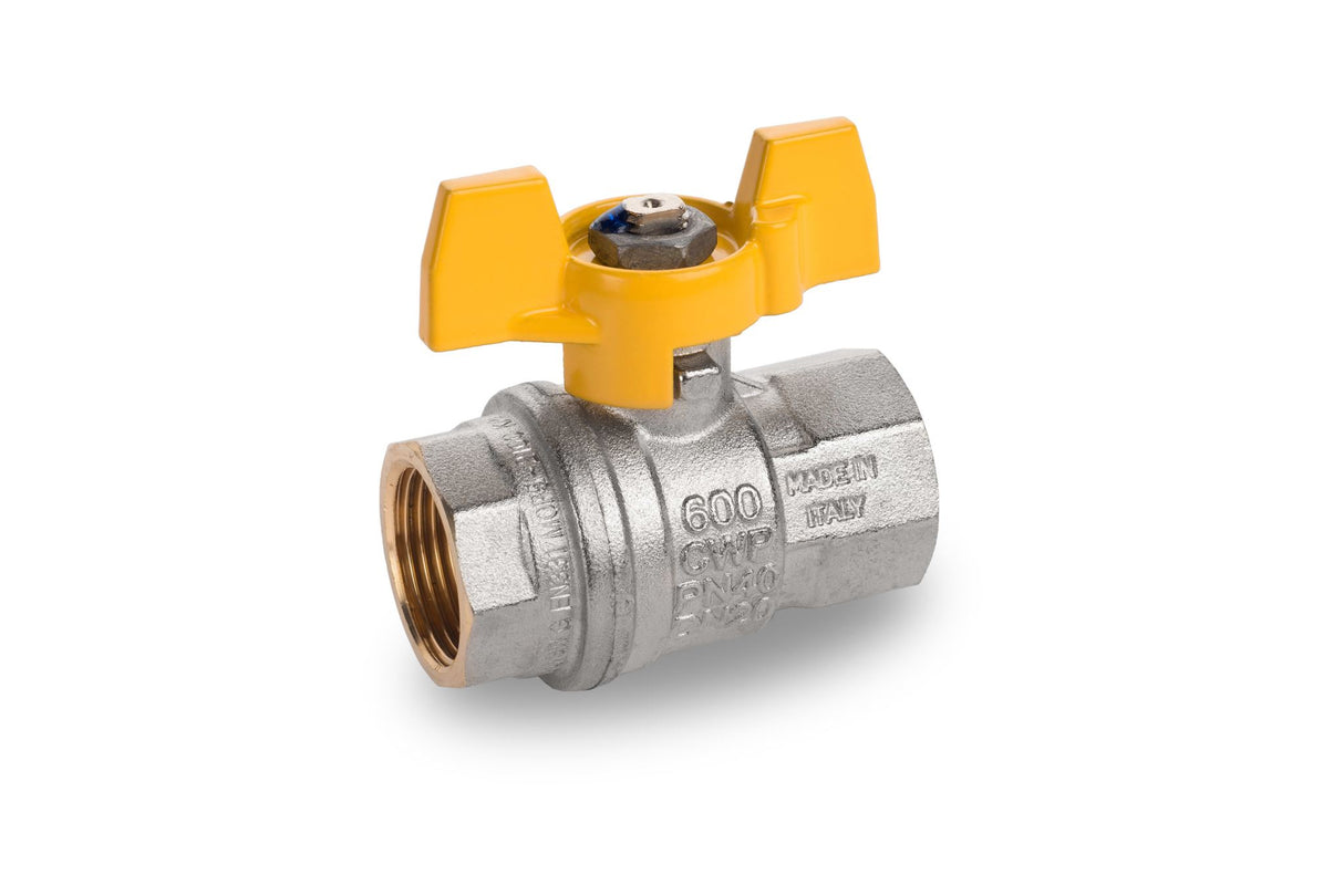 RuB s.84 Gas Brass Ball Valve with T-handle 10mm BSPT