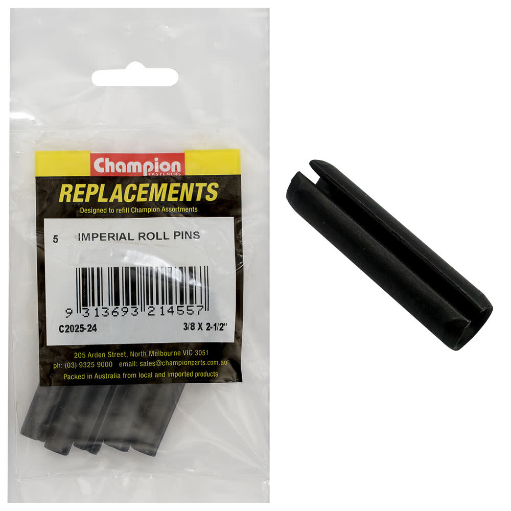 Champion Imperial Roll Pin 3/8" x 2-1/2" Pack of 5