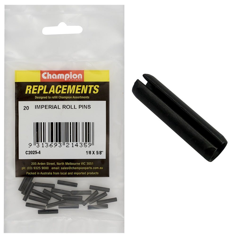 Champion Imperial Roll Pin 1/8" x 5/8" Pack of 20