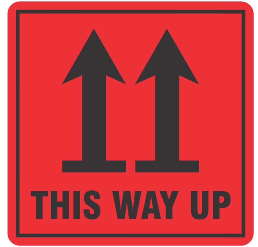 Label This Way Up Shipping Label 100mm x 100mm 500 (Roll)