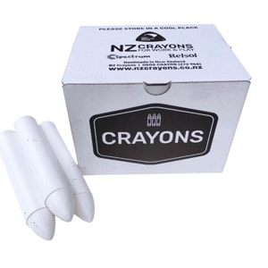 Spectrum Giant Hard Marking Crayon White 20 (Box)