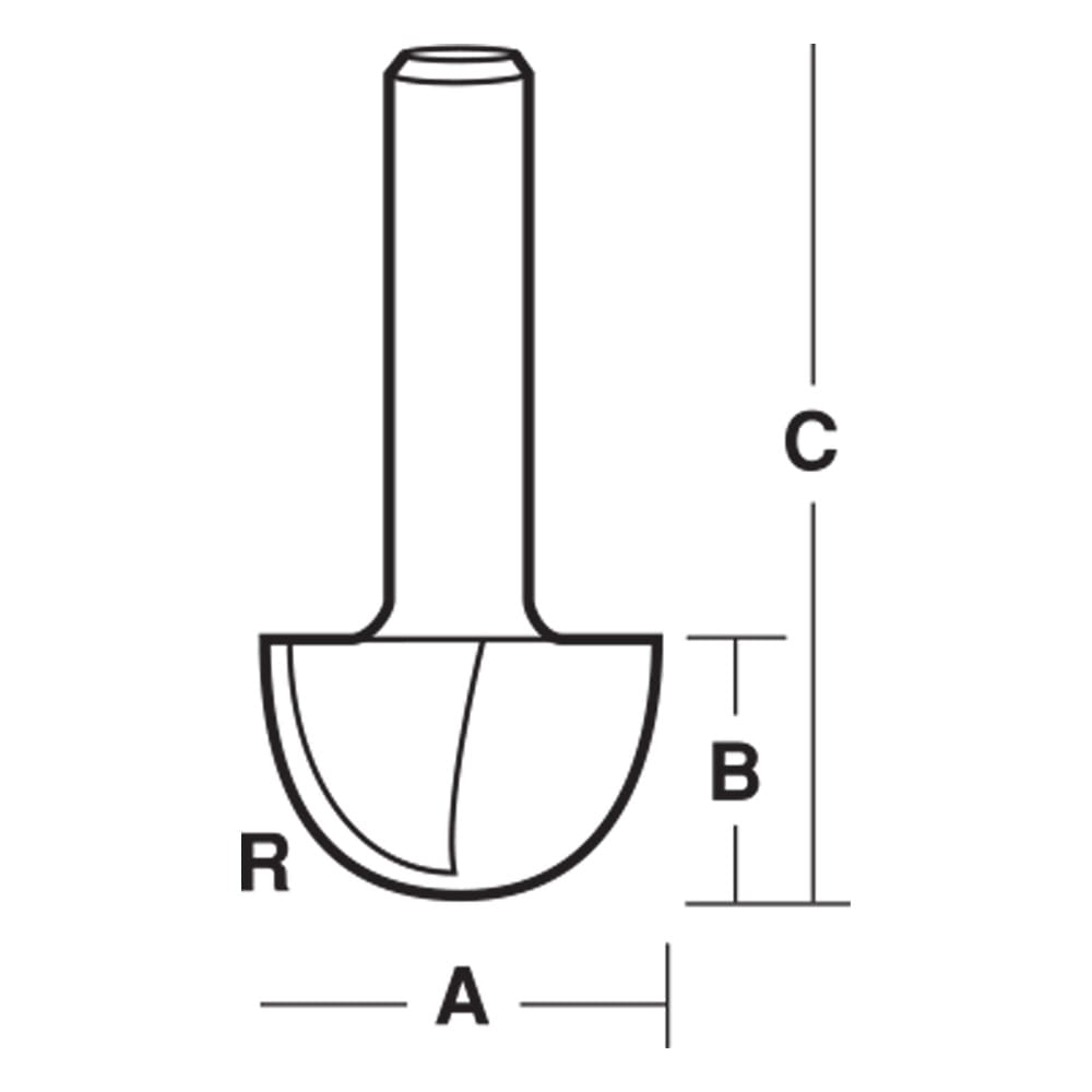 Carbitool Core Box Bit Carbide Tipped 15.9mm