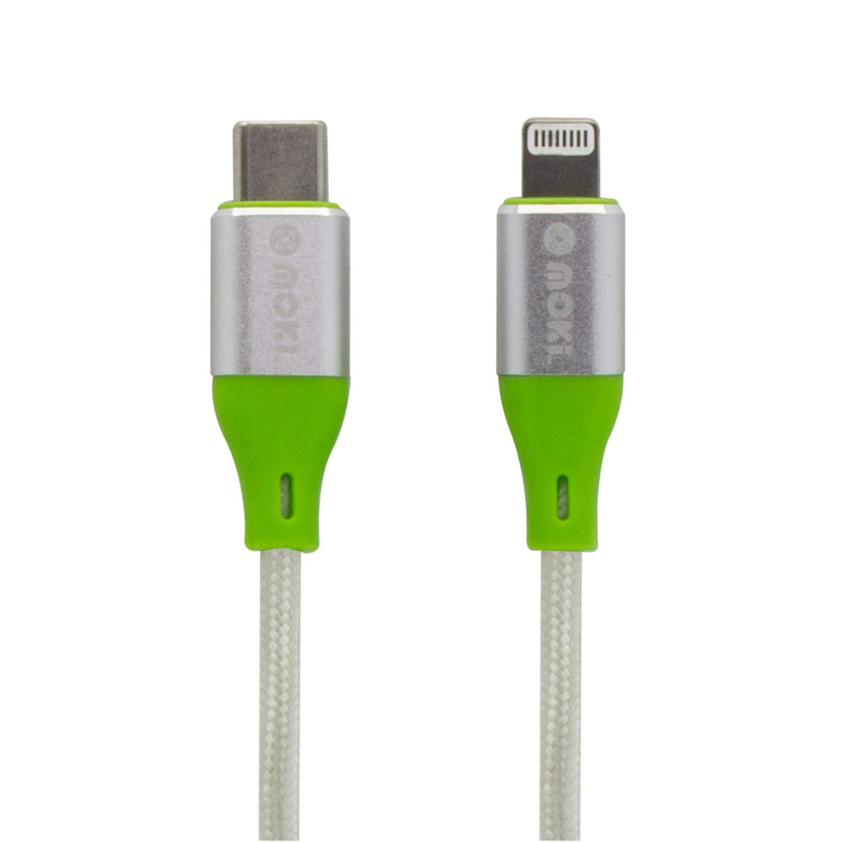 Moki Braided Type C to Lightning Cable-Silver 90cm (Each)