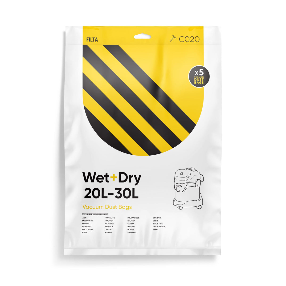 Filta Vacuum Bags suit Karcher 5pk