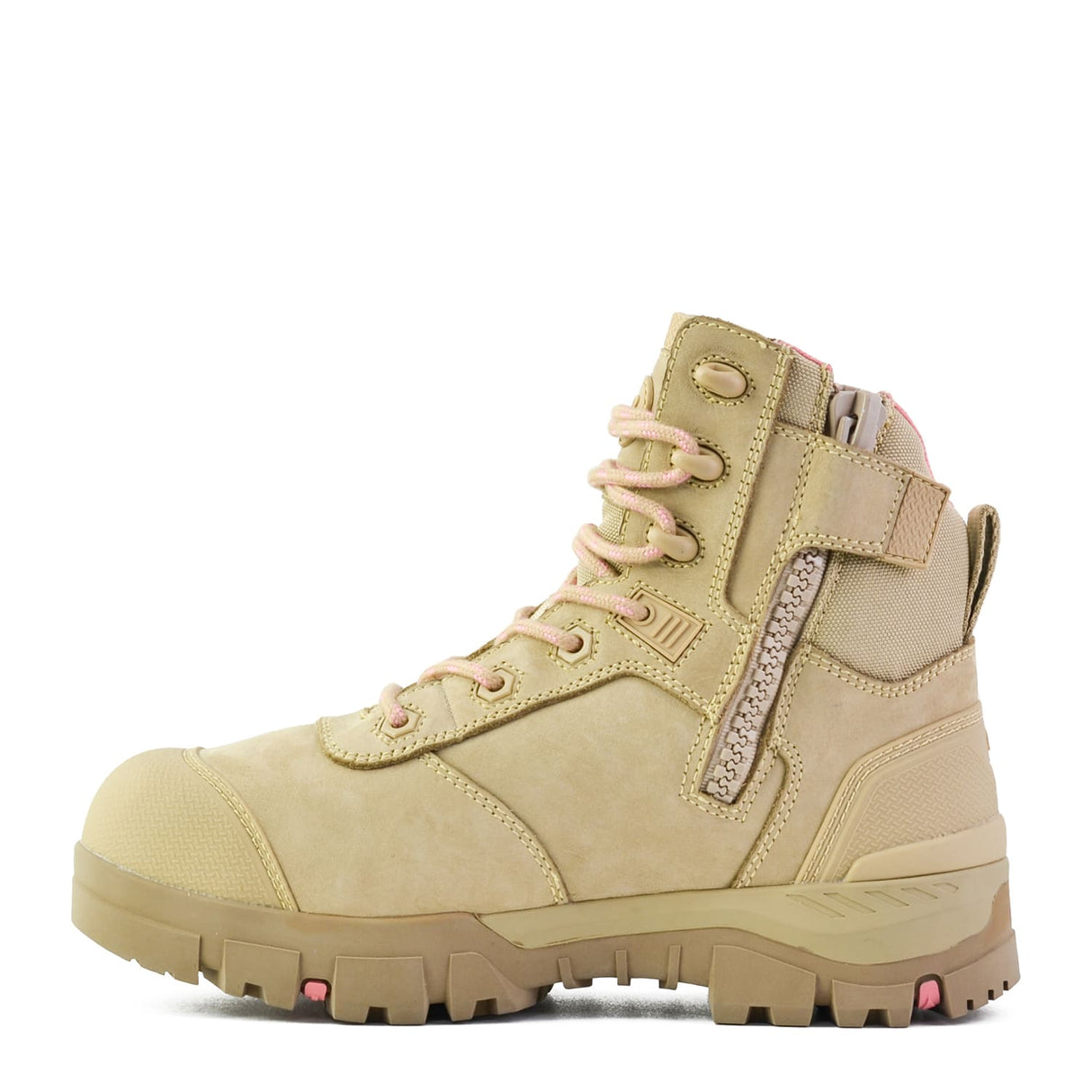 Bata Avenger Sand Women's Zip sided Safety Boot - Sand (Size: 09)