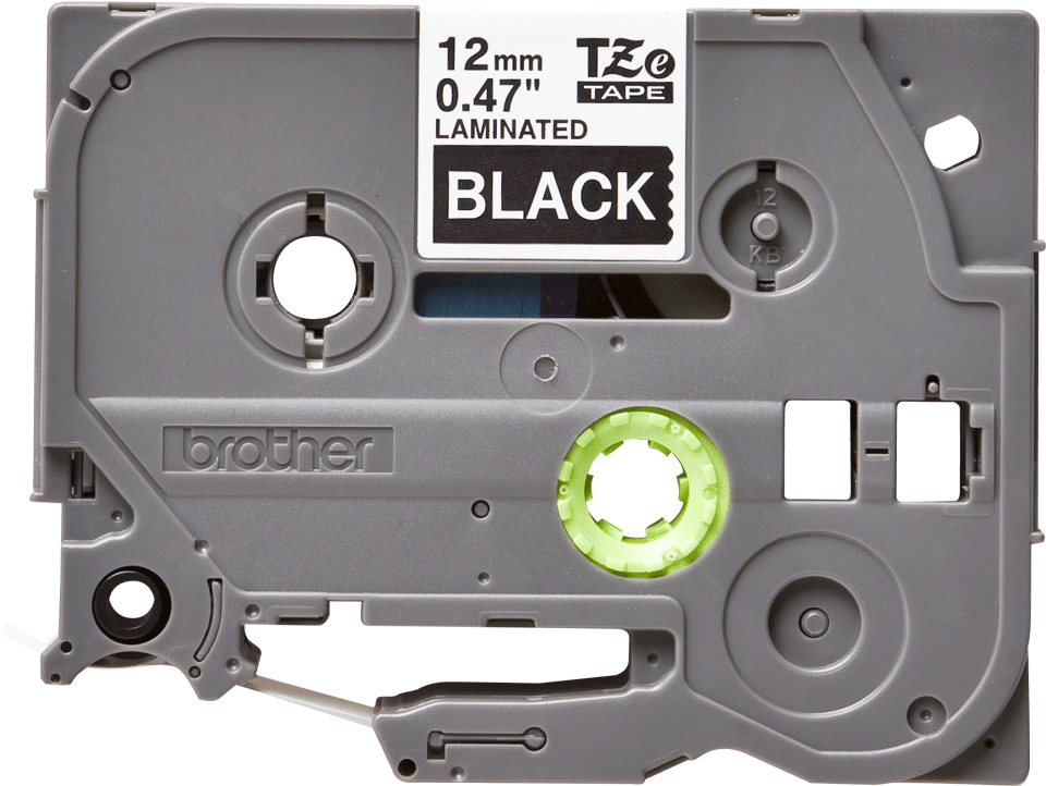 Brother TZe-335 Labelling Tape - White on Black 12mm