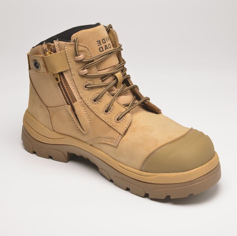 Paraflex, 690WZC Extra Wide Zip Sided Safety Boot - Wheat (Size: 08)