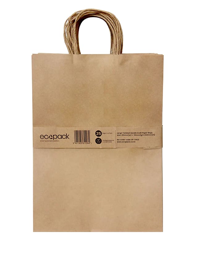 Twisted Handle Paper Bags Large 25 (Pack)