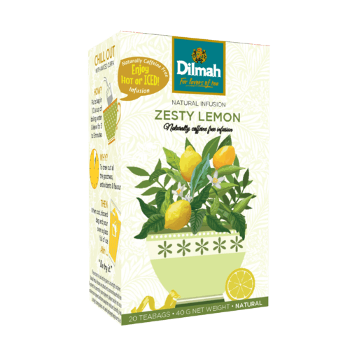 Dilmah Natural Infusion Zesty Lemon Tea Bags 20 Tea Bags (Pack)