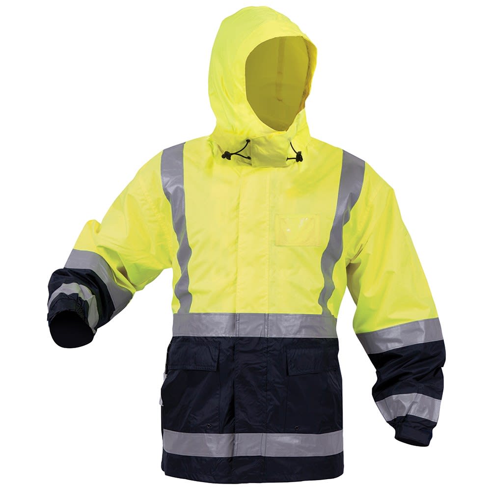 Bison, Hi Vis Stamina 5-in-1 Jacket - Yellow/Navy (Size: M)
