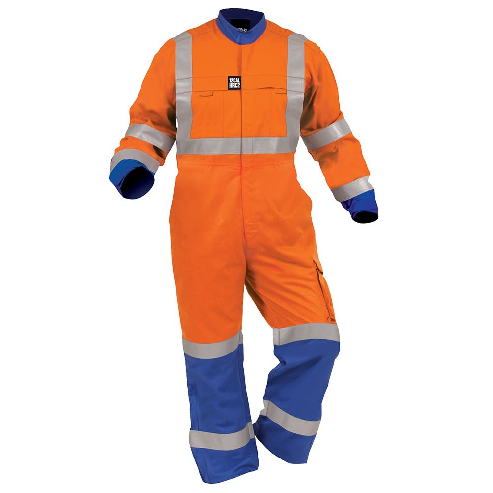 Arcguard, 12cal TTMC-W17 Flame Resistant Overall - Royal Bl/Orange (Size: 76)