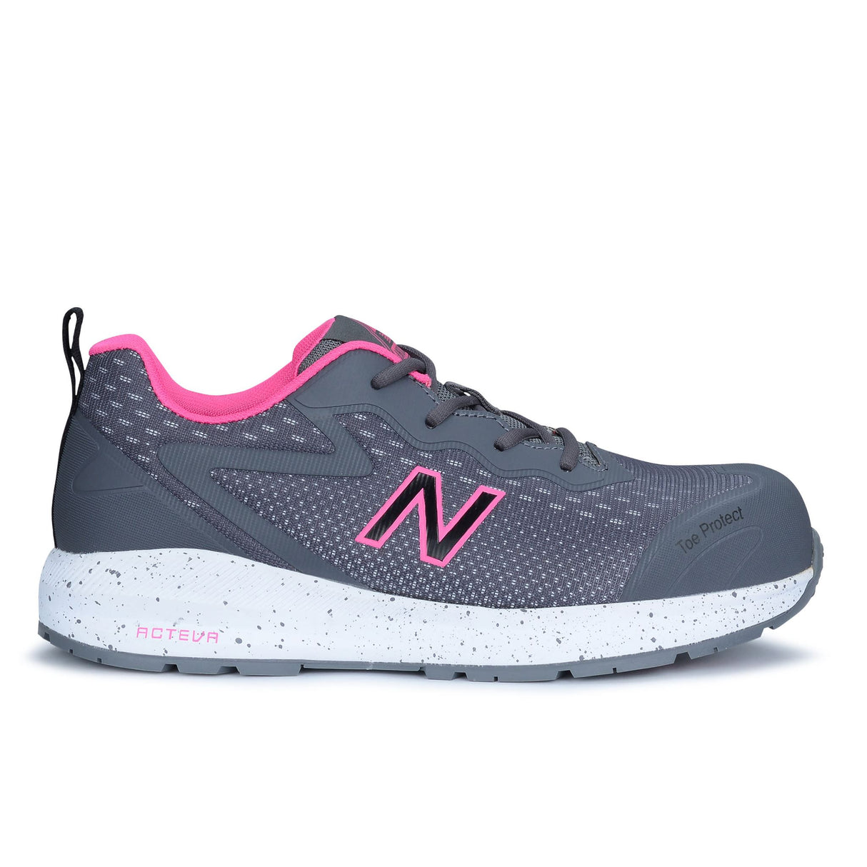 New Balance, Women's Safety Shoe - Grey/Pink (Size: 11)