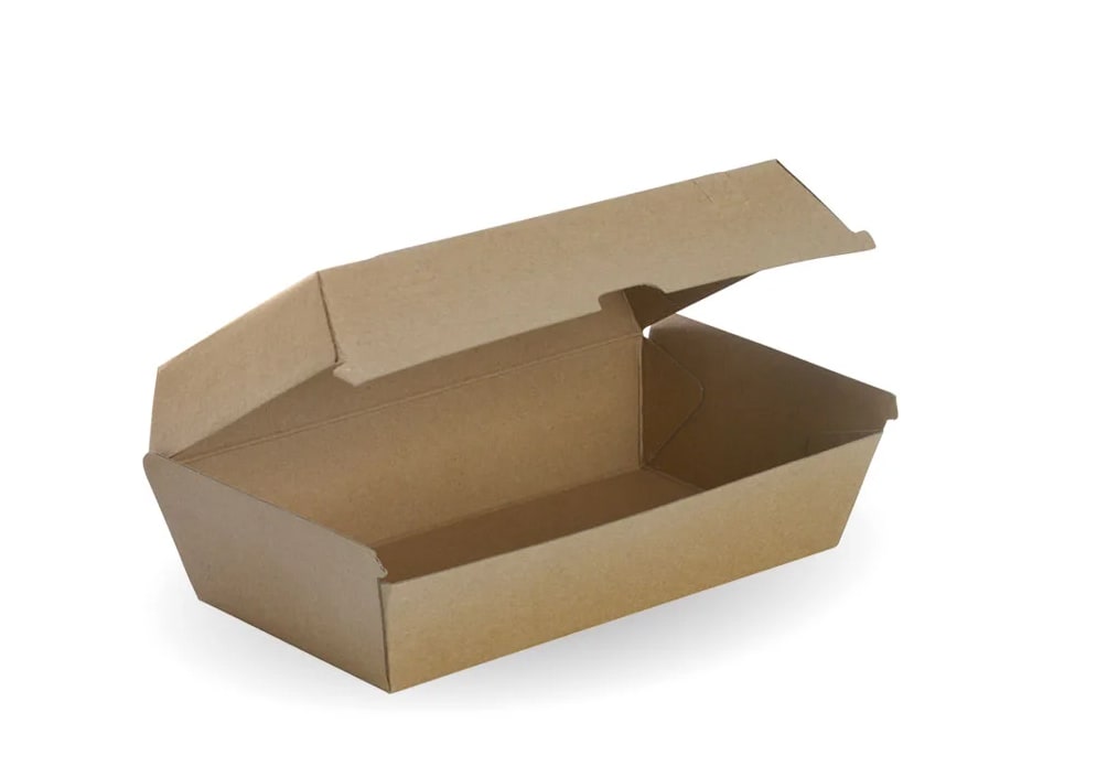 BioPak Recycled Paper SnackBox - Large 204 x 109 x 84mm 50 (Pack)