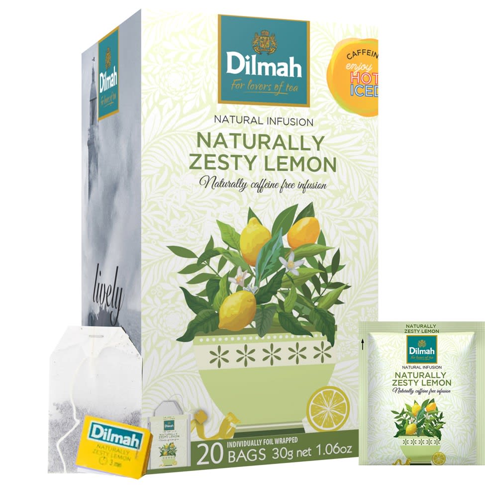 Dilmah Natural Infusion Zesty Lemon Tea Bags 20 Tea Bags (Pack)