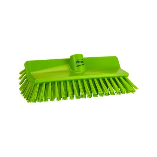 Vikan High-Lo Stiff Bristle Brush Lime Green-265mm-Each