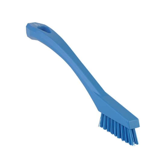 Vikan Detail Stiff Bristles Brush Blue-205mm-Each