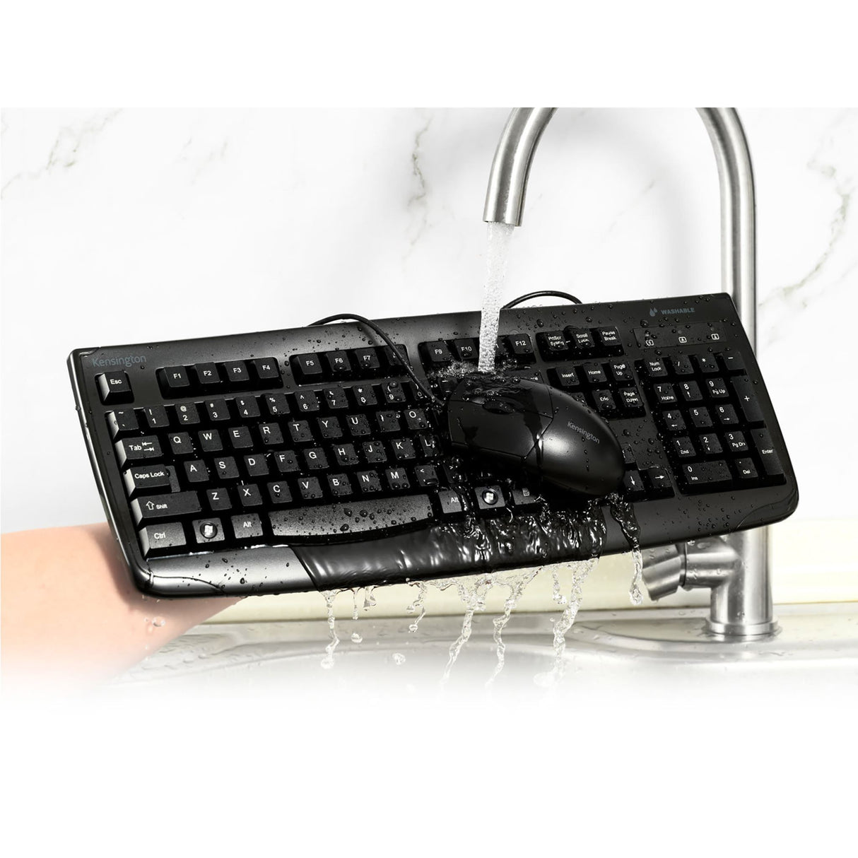 Kensington Washable Keyboard and Mouse Desktop Set