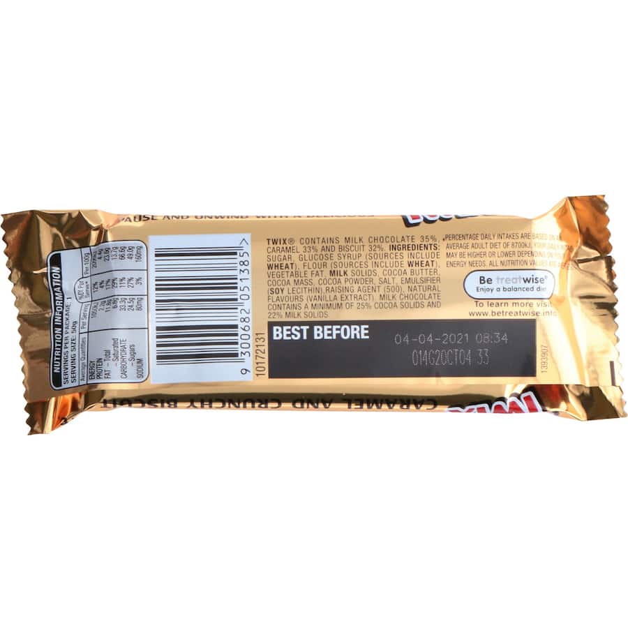 Twix Chocolate Bar Milk & Caramel 50g