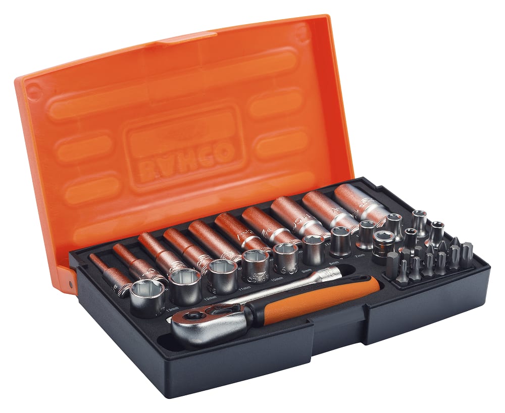 Bahco 37 Piece 1/4in Socket Set