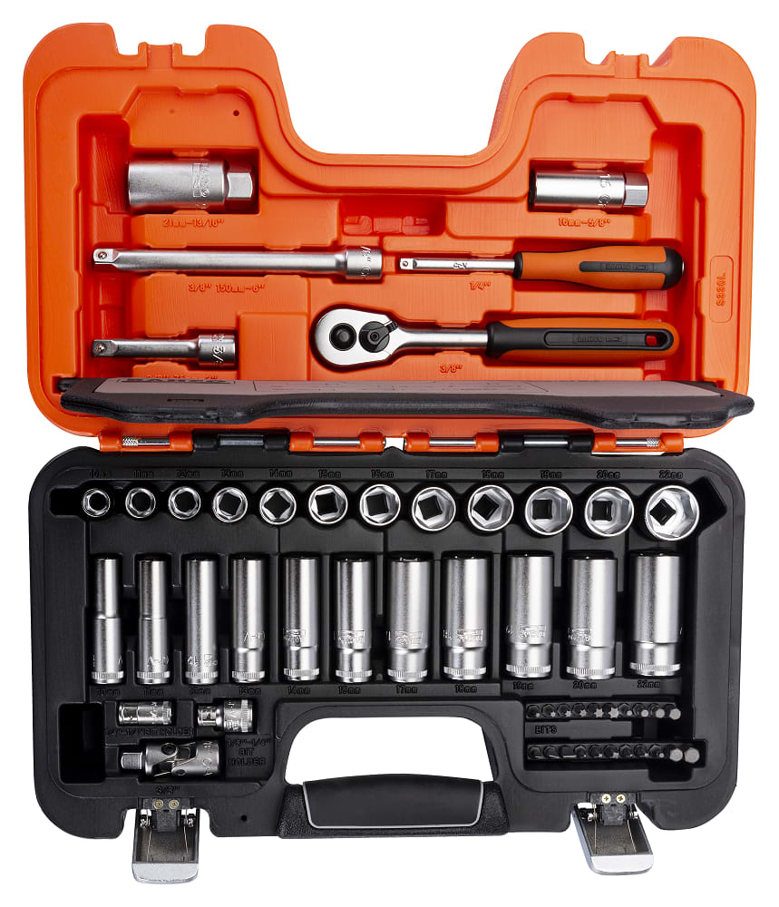Bahco 53 Piece Deep Socket Set 1/4 and 3/8in