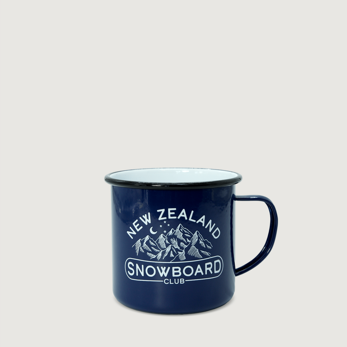 Moana Road - NZ Snowboard Enamel Mug - Navy (Small)