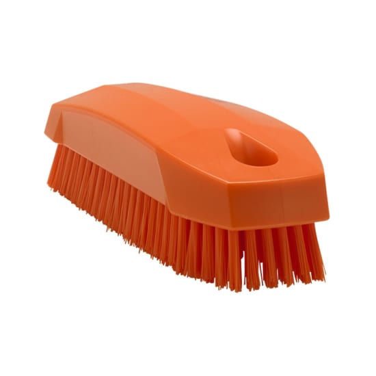 Vikan Stiff Bristle Nail Brush 130mm Orange-Each