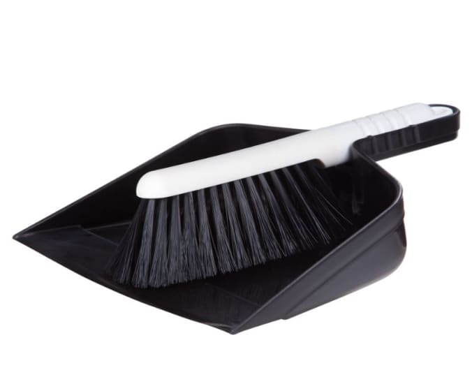 Browns Brush & Dustpan Set Black-Each
