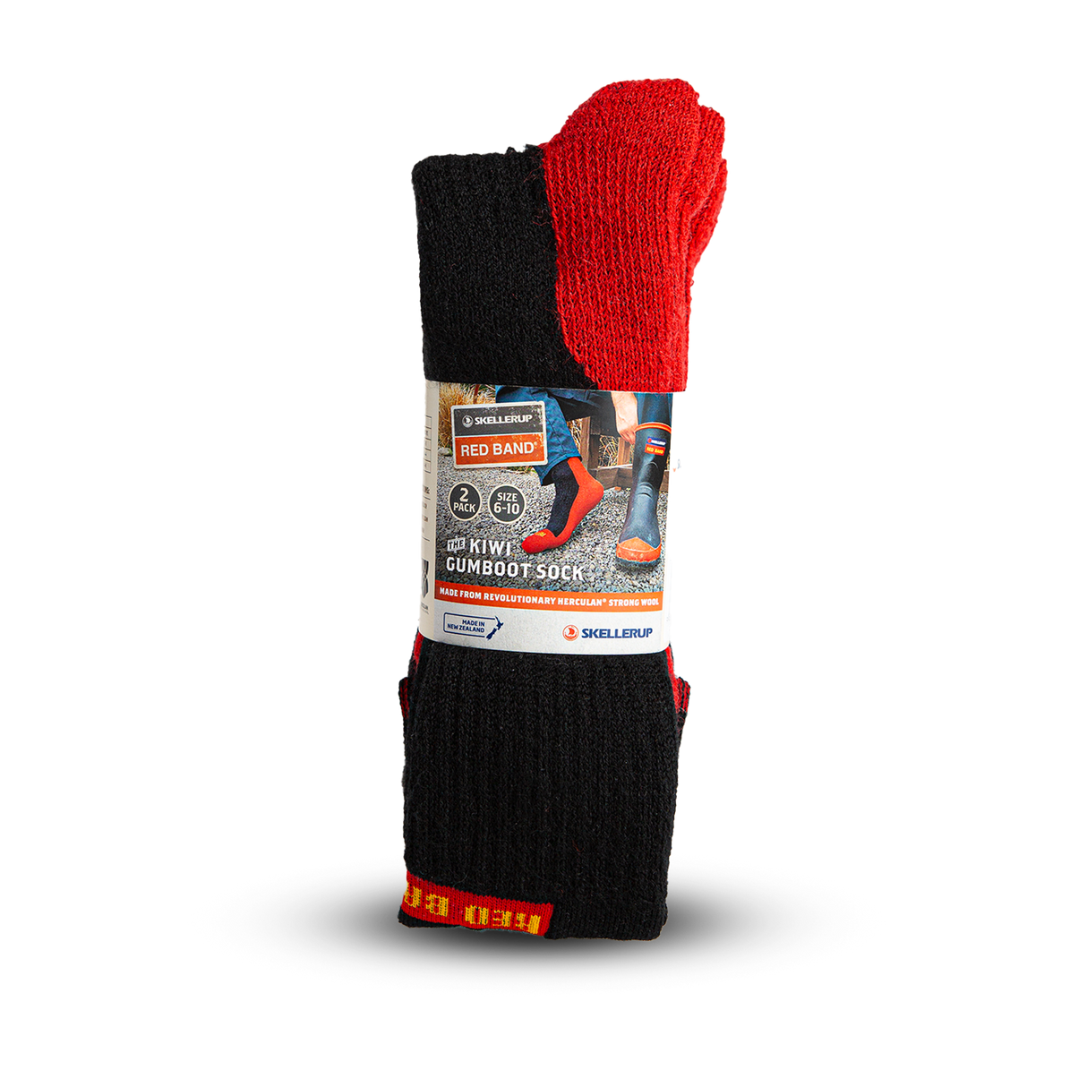 Skellerup Red Band Gumboot Socks (Pack of 2) - Standard - 6/1