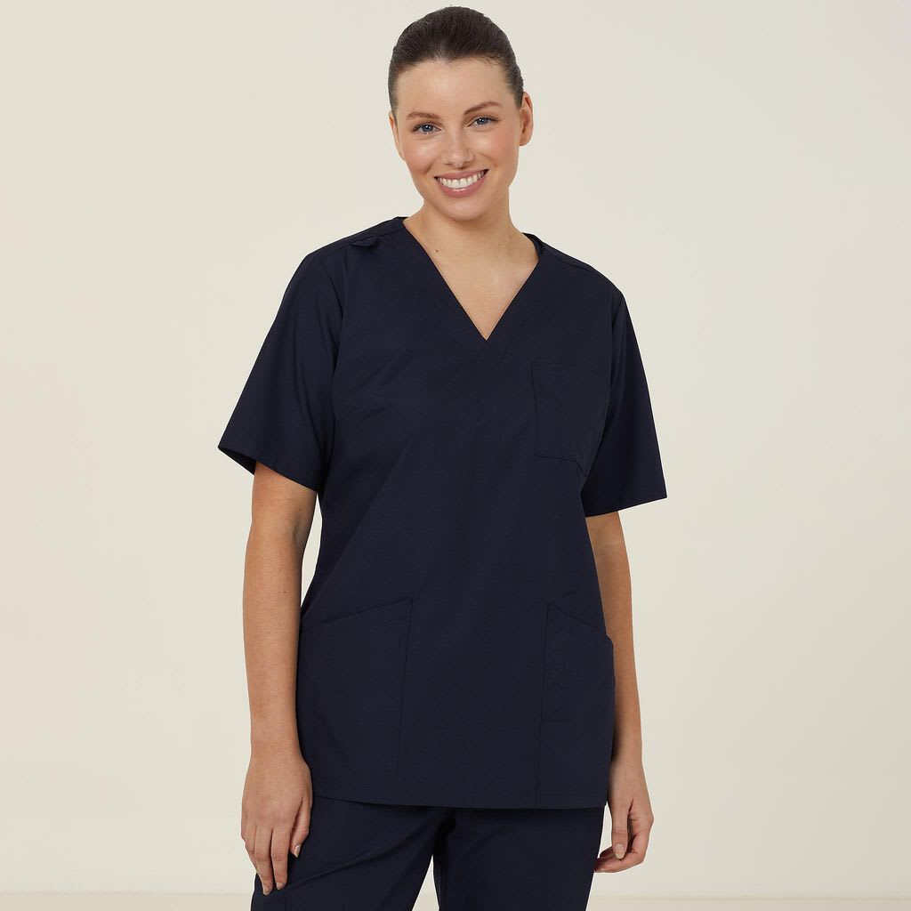 NNT, Vital Antibacterial Mayo Scrub Top, CATUMN - Midnight (Size: XS)