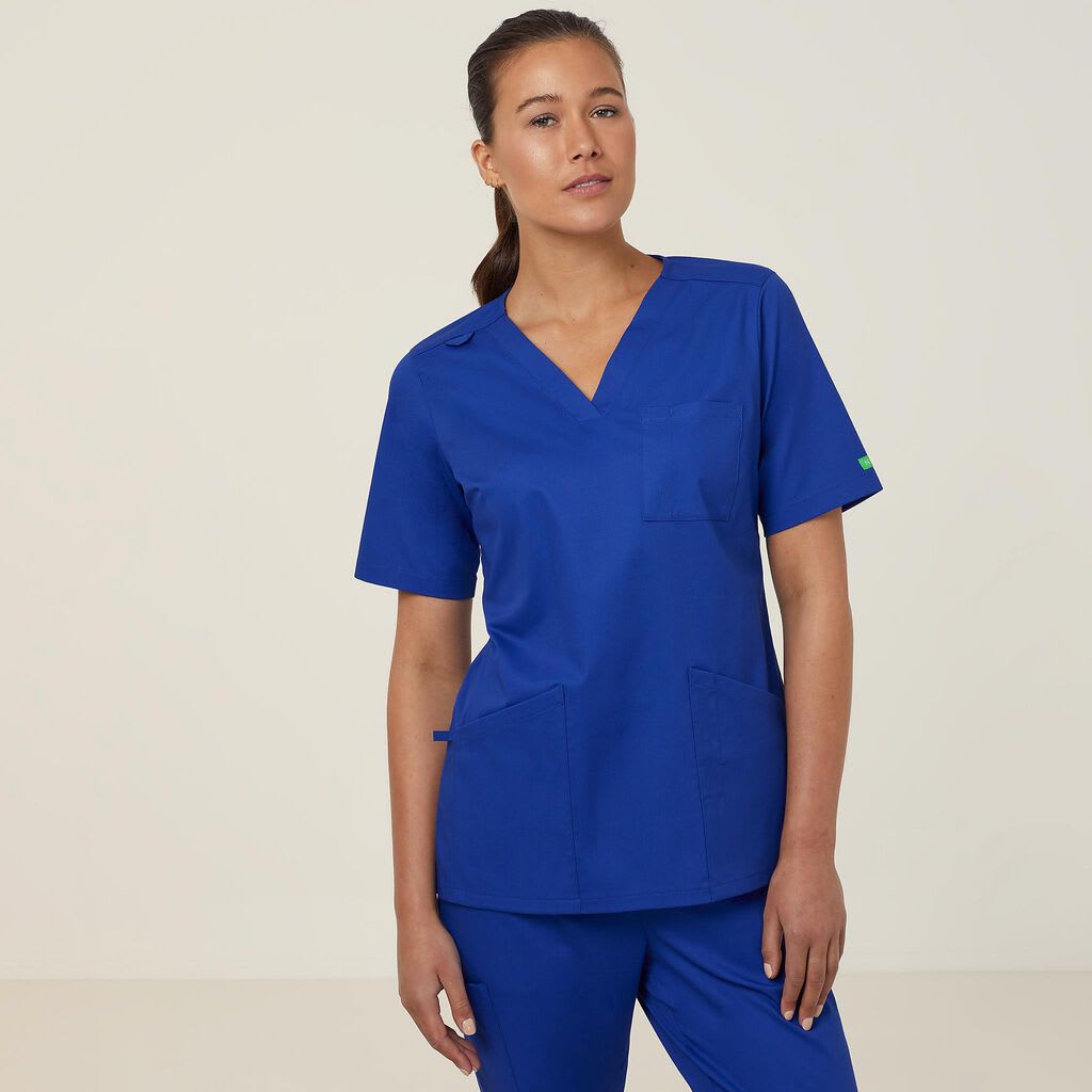NNT, Vital Antibacterial Mayo Scrub Top, CATUMN - COBALT (CO) (Size: S)