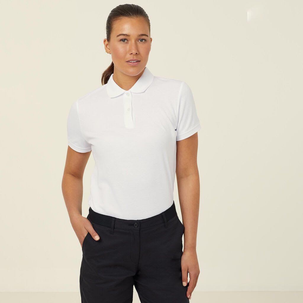 NNT, Women's Antibacterial Polyface Polo, CATU58 - White (Size: 3XL)