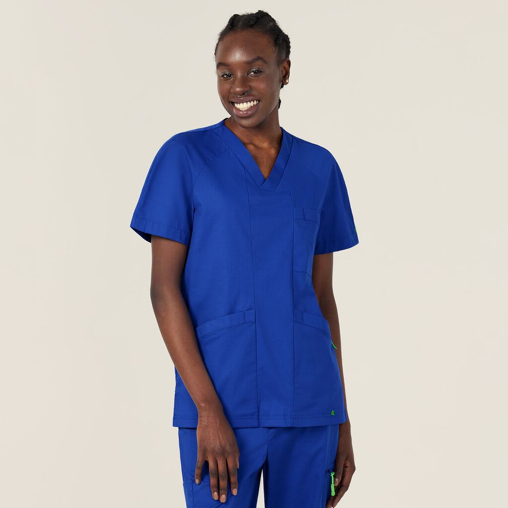 NNT, Unisex Antibacterial Active Carl Scrub Top - COBALT (CO) (Size: 4XL)