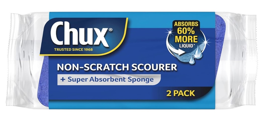 Chux Non Scratch Scourer Sponge 2pk (Each)