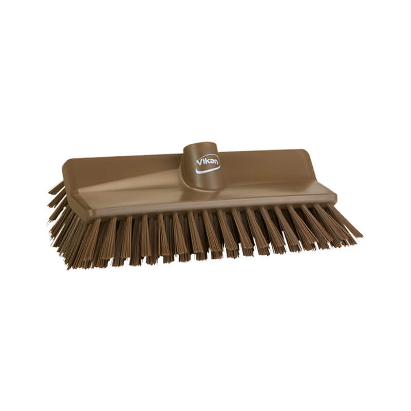 Vikan High-Lo Stiff Bristle Brush Brown 265mm (Each)