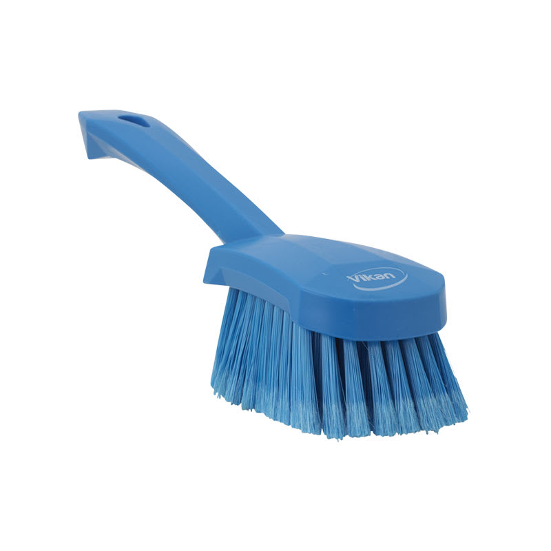 Vikan Short Handled Washing Brush Blue 270mm Soft/Split Bristle (Each)