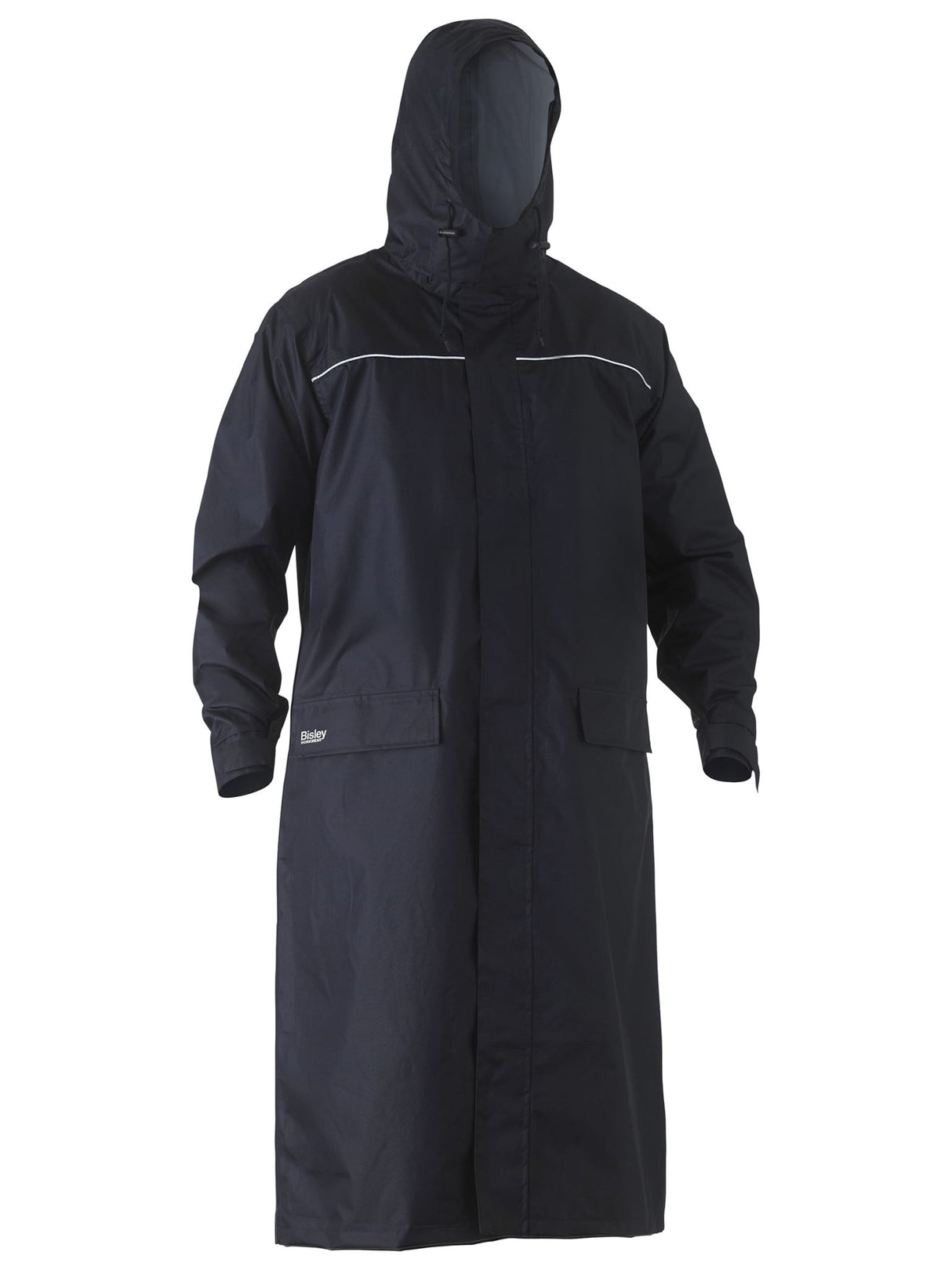 Bisley, Long Rain Coat, BJ6962 - Navy (Size: 4XL)