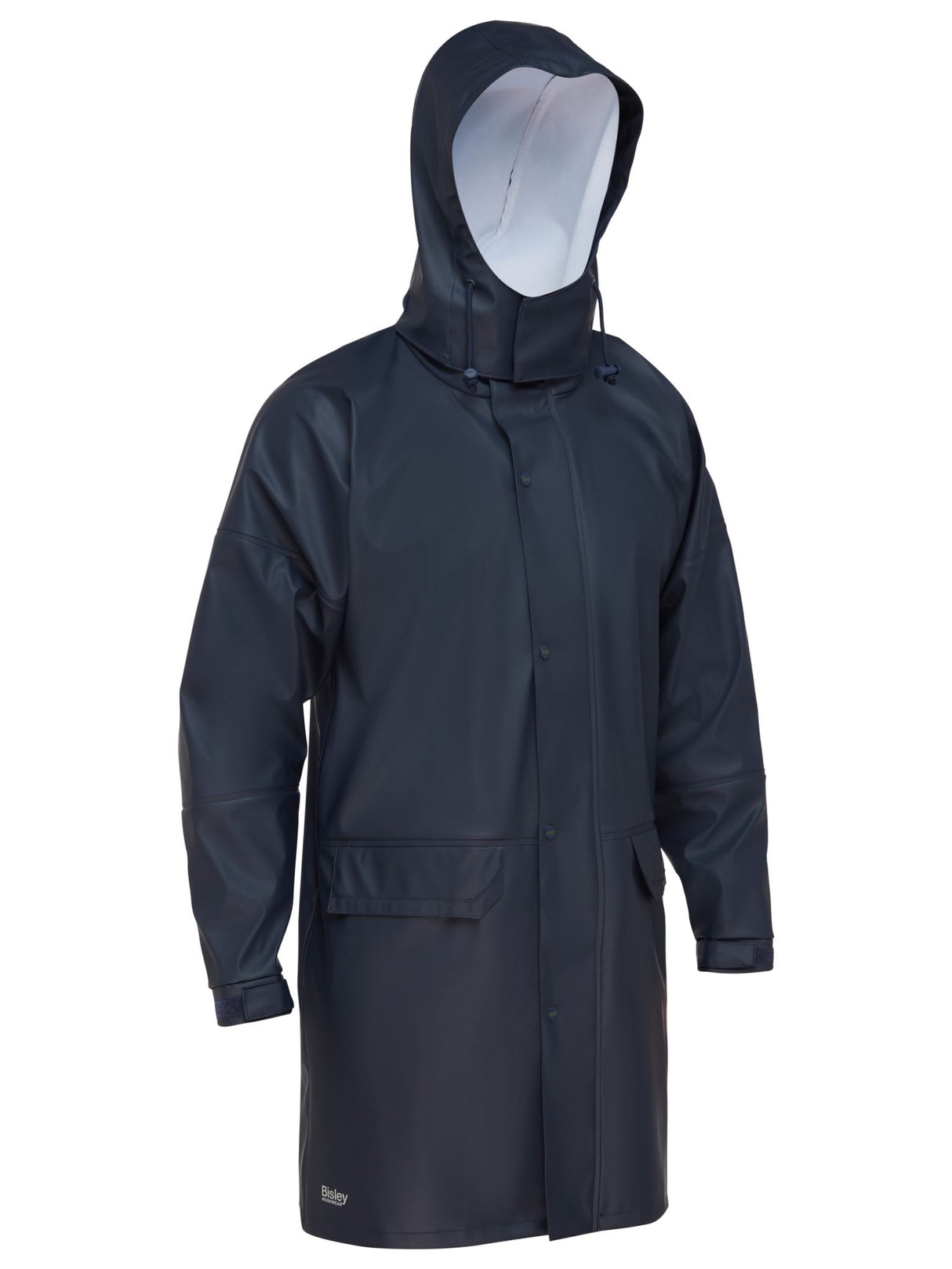 Bisley, Stretch PU Rain Coat, BJ6835 - Navy (Size: M)
