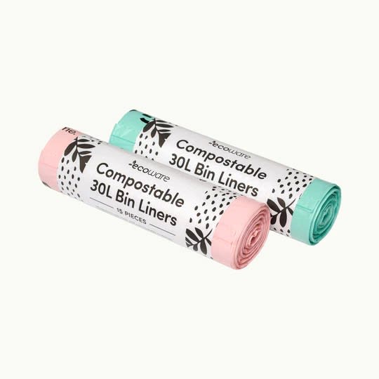 Ecoware Compostable Bin Liner 30L - 510mm x 570mm 16 roll (Pack)