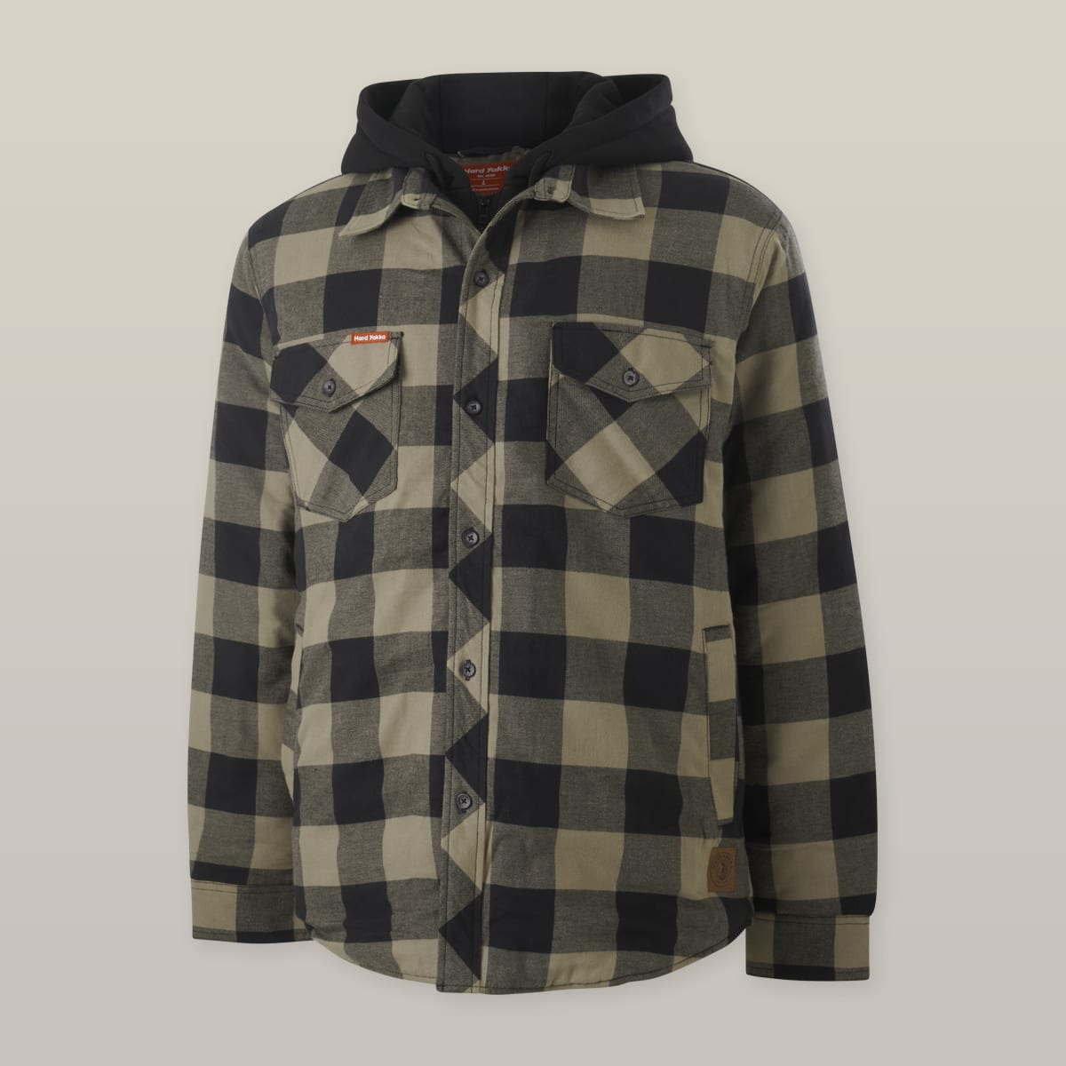 Hard Yakka, Quilted Shacket, Y06690 - Iron Bark (Size: 2XL)