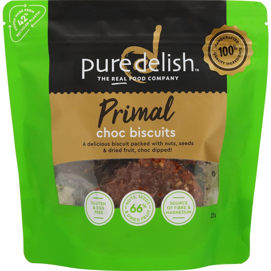 Pure Delish Primal Choc Biscuits  220g