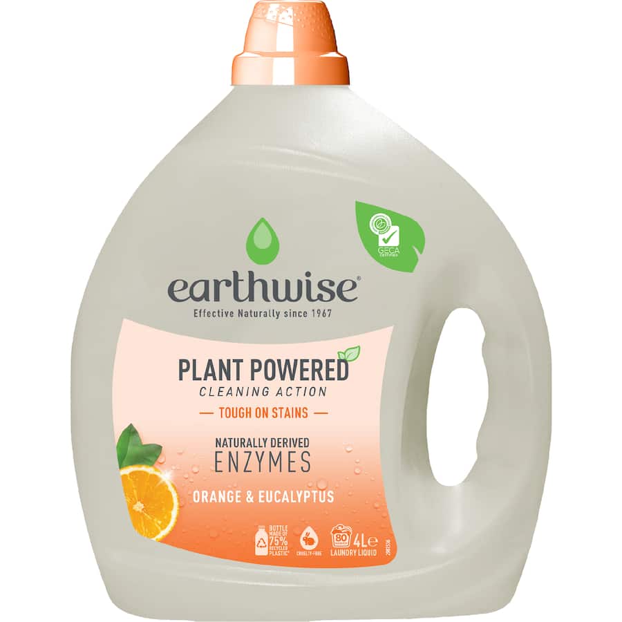 Earthwise Laundry Liquid Orange & Eucalyptus 4L