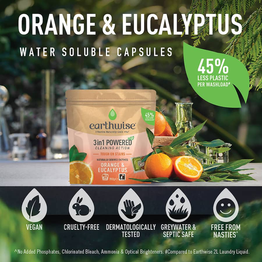 Earthwise Laundry Capsules Orange & Eucalyptus 26pack
