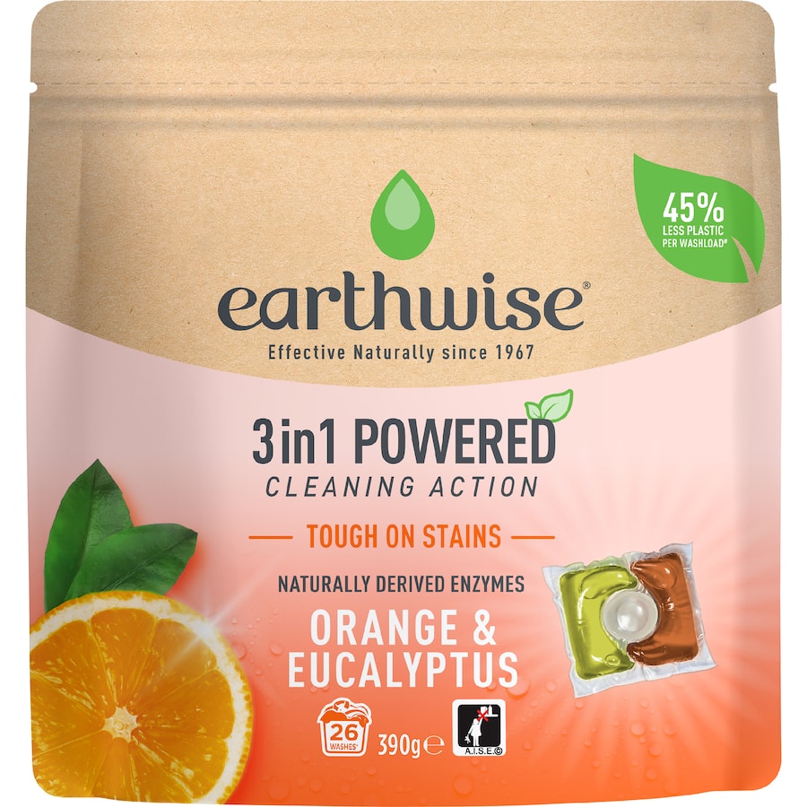 Earthwise Laundry Capsules Orange & Eucalyptus 26pack