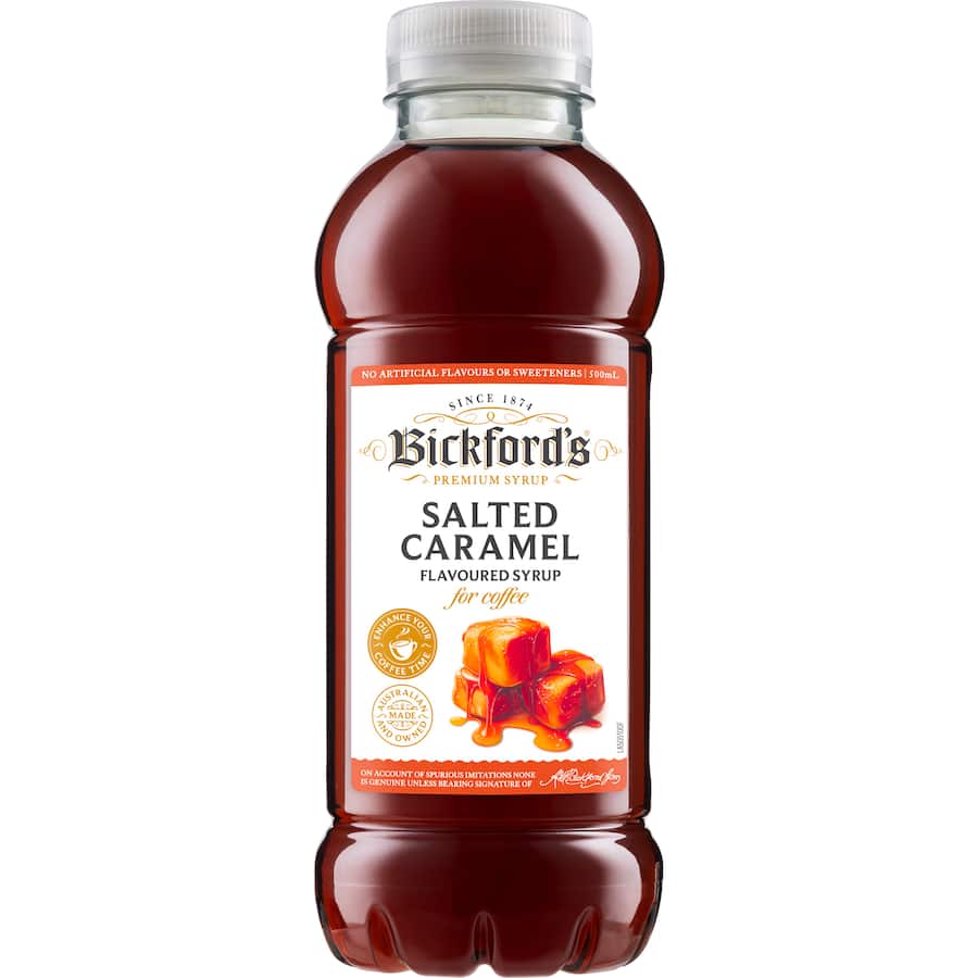 Bickford's Coffee Syrup Salted Caramel 500mL
