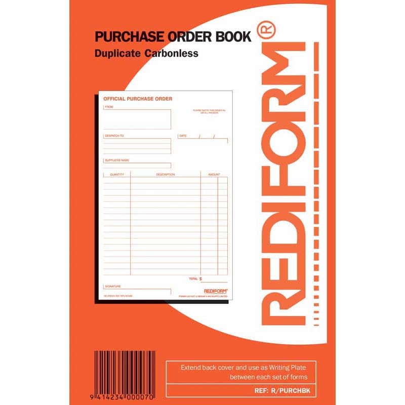 Rediform Book Purchase Order Duplicate 50 Leaf 210x155mm (Each)