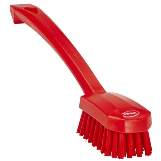 Vikan Utility Brush Medium Bristle Red-260mm-Each