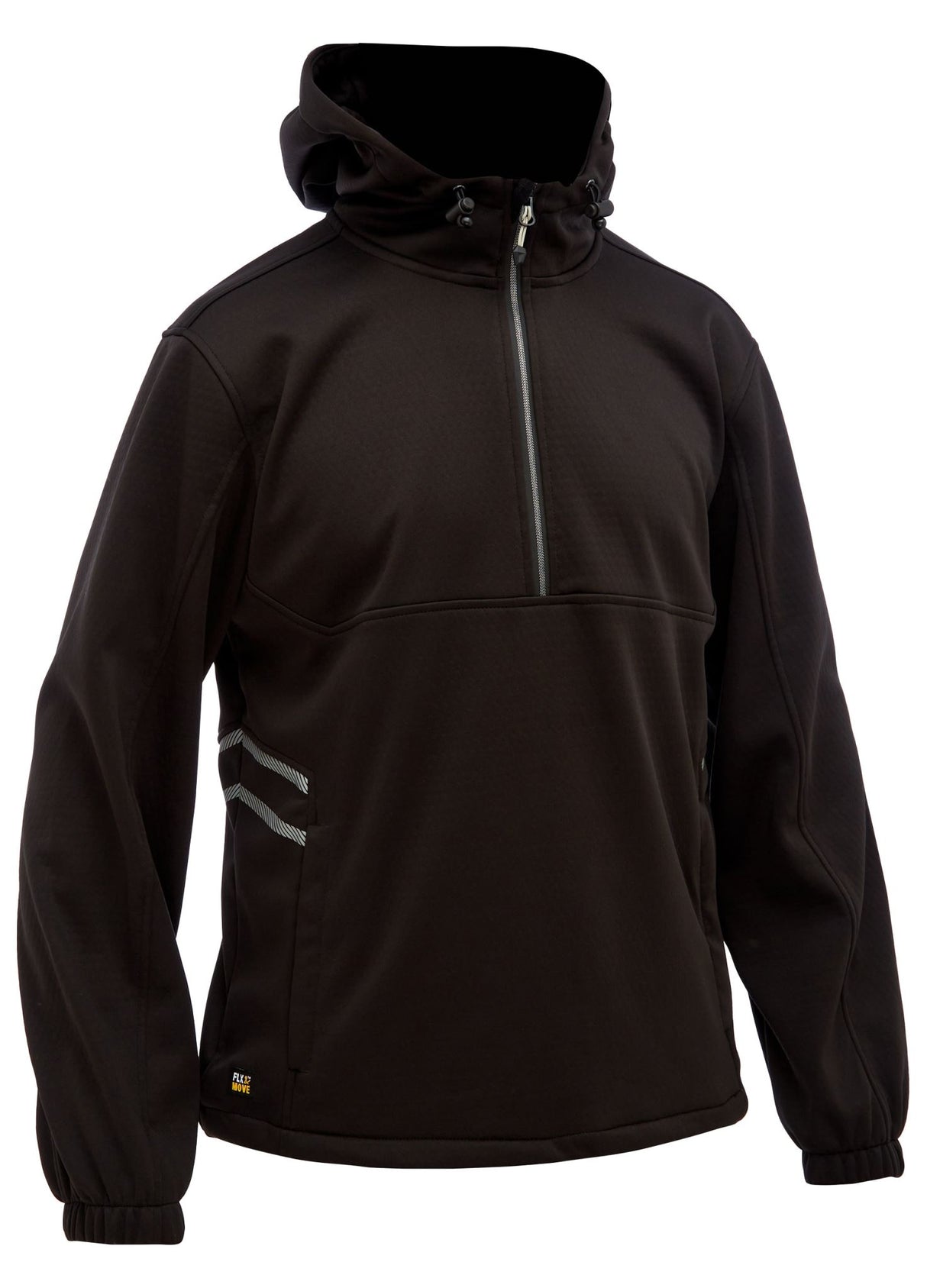 Bisley, FLX & MOVE Liquid Repellent Fleece Hoodie - Black (Size: XS)