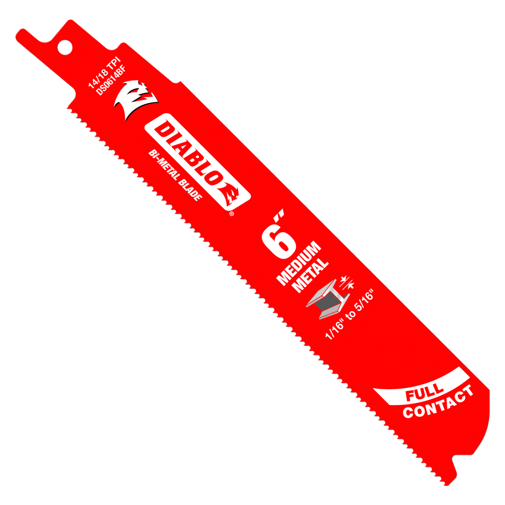 Diablo Bi-Metal Recip Blade - Medium Metal Cutting 6 inch Pack of 15