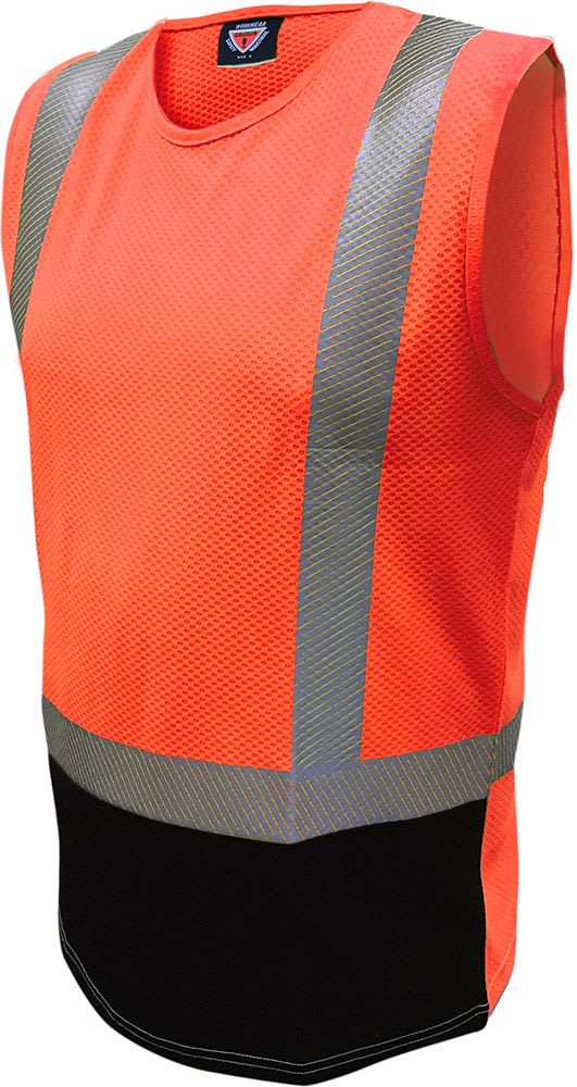 Caution, Hi Vis Premium Singlet, PCS1461 (Each) - Orange/Black - S