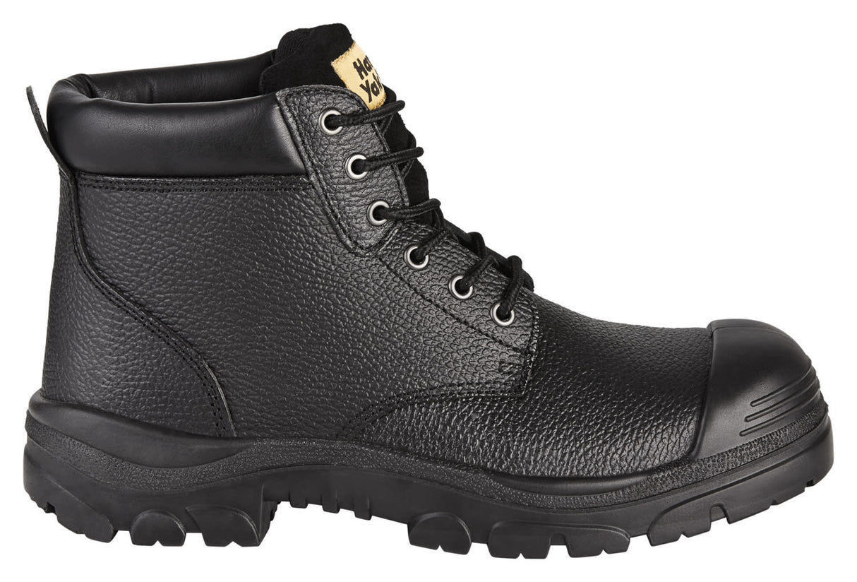 Hard Yakka, Gravel Lace up Safety Boot - Black (Size: 04)